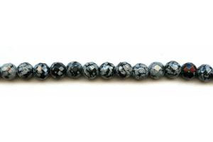 Snowflake Obsidian 8mm Faceted Round