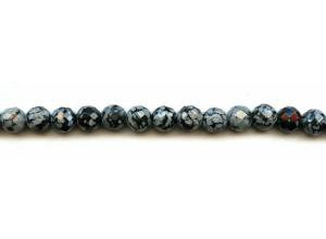 Snowflake Obsidian 8mm Faceted Round