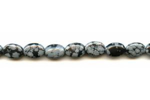 Snowflake Obsidian 10x14 Flat Oval