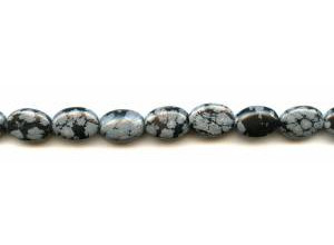 Snowflake Obsidian 10x14 Flat Oval