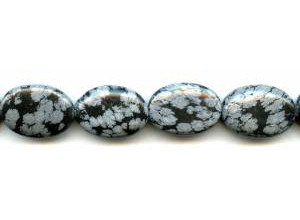 Snowflake Obsidian 18x25 Flat Oval