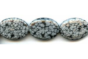 Snowflake Obsidian 25x35 Flat Oval