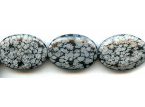 Snowflake Obsidian 25x35 Flat Oval