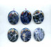 206-1069 Sodalite <br>40x50 Faceted Flat Oval Pendant