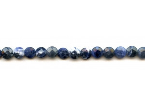 Sodalite 8mm Faceted Coin