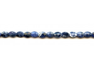 Sodalite 6x8 Faceted Flat Oval