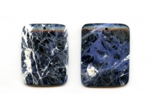 Sodalite 42x32 Flat Rectangle Pendant