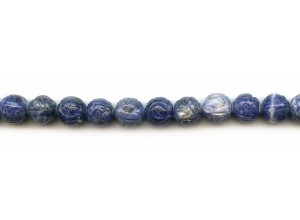 Sodalite 10mm Carved Round