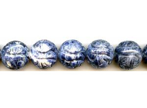 Sodalite 20mm Carved Round