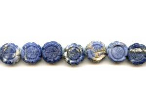 Sodalite 15mm Carved Coin