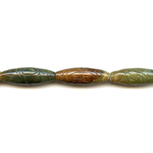 184-1084 Soocho Jade <br>12x36 Carved Oval