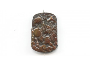 Soocho Jade 43x30 Carved Pendant