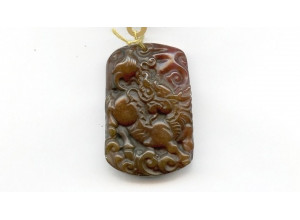 Soocho Jade 43x30 Carved Pendant