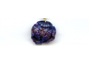 Sugilite 26x30 Carved Pendant