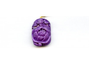 Sugilite 30x22 Carved Pendant