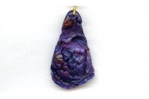 Sugilite 52x30 Carved Pendant