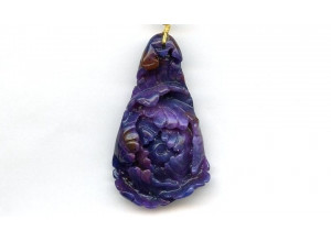 Sugilite 52x30 Carved Pendant