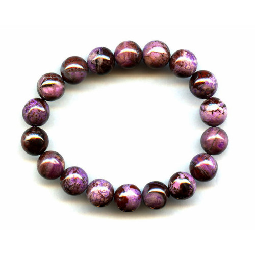 208-1158 Sugilite <br>11mm Round Bracelet