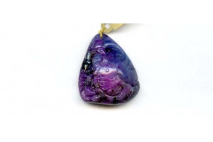 Sugilite 32x28 Carved Pendant