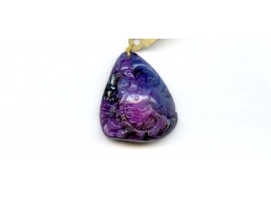 Sugilite 32x28 Carved Pendant