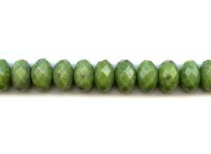 Green Jade 15mm Faceted Rondell