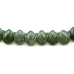 Green Jade 15x20 Flat Pear Briolette