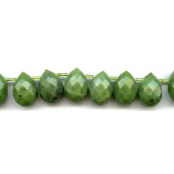 Green Jade 15x20 Teardrop Briolette