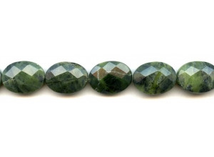 Green Jade 15x20 Faceted Flat Oval