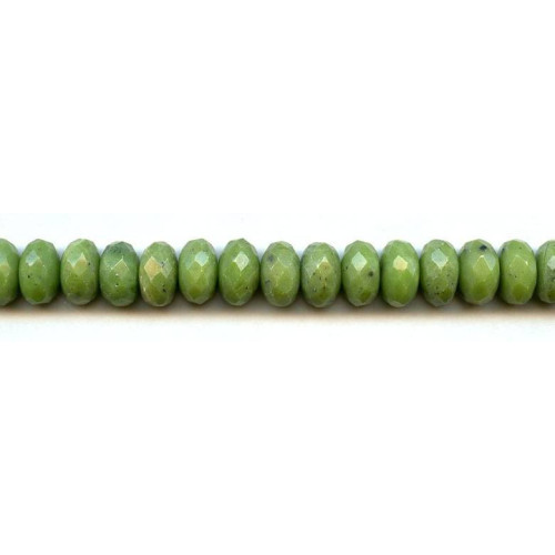 209-1066 Green Jade <br>12mm Faceted Rondell