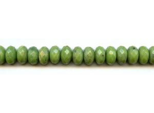 Green Jade 12mm Faceted Rondell