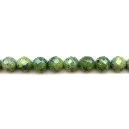 209-1071 Green Jade <br>12mm Faceted Round