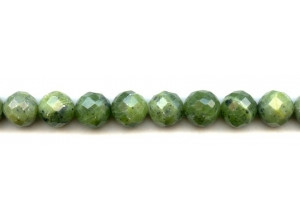 Green Jade 12mm Faceted Round