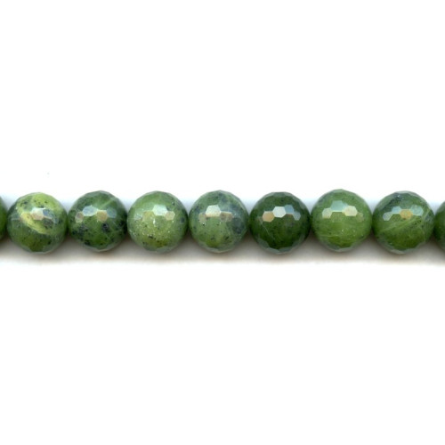 209-1117 Green Jade <br>14mm Faceted Round