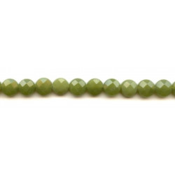 Green Jade 10mm Faceted Coin