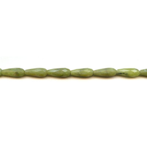 209-1183 Green Jade <br>6x16 Faceted Teardrop