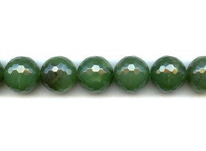 Green Jade 18mm Faceted Round