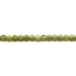 Green Jade 8mm Faceted Coin