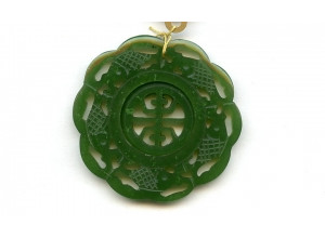 Green Jade 50mm Long Life Pendant