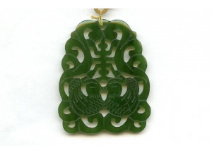 Green Jade 53x43 Long Life Pendant