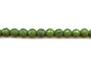 Green Jade 10mm Faceted Round