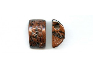 Mahogany Obsidian 29x17 Carved Pendant