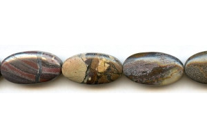 Tiger Iron Jasper 16x30 Flat Oval