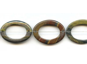 Tiger Iron Jasper 26-28x Oval Donut