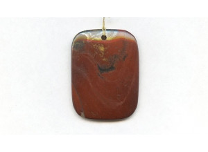 Tiger Iron Jasper 44x33 Rectangle Pendant