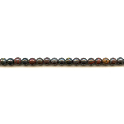 211-1064 Tiger Iron Jasper <br>6mm Round