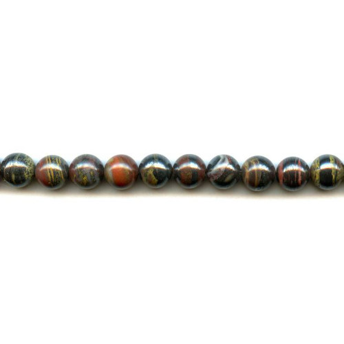 211-1065 Tiger Iron Jasper <br>10mm Round