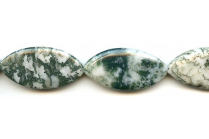 Tree Agate 20x40 Flat Oval Rice