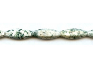 Tree Agate 10x30 Hexagon Oval Rice