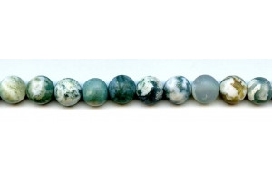 Matte Tree Agate 10mm Round