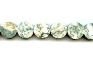 Matte Tree Agate 18mm Dime